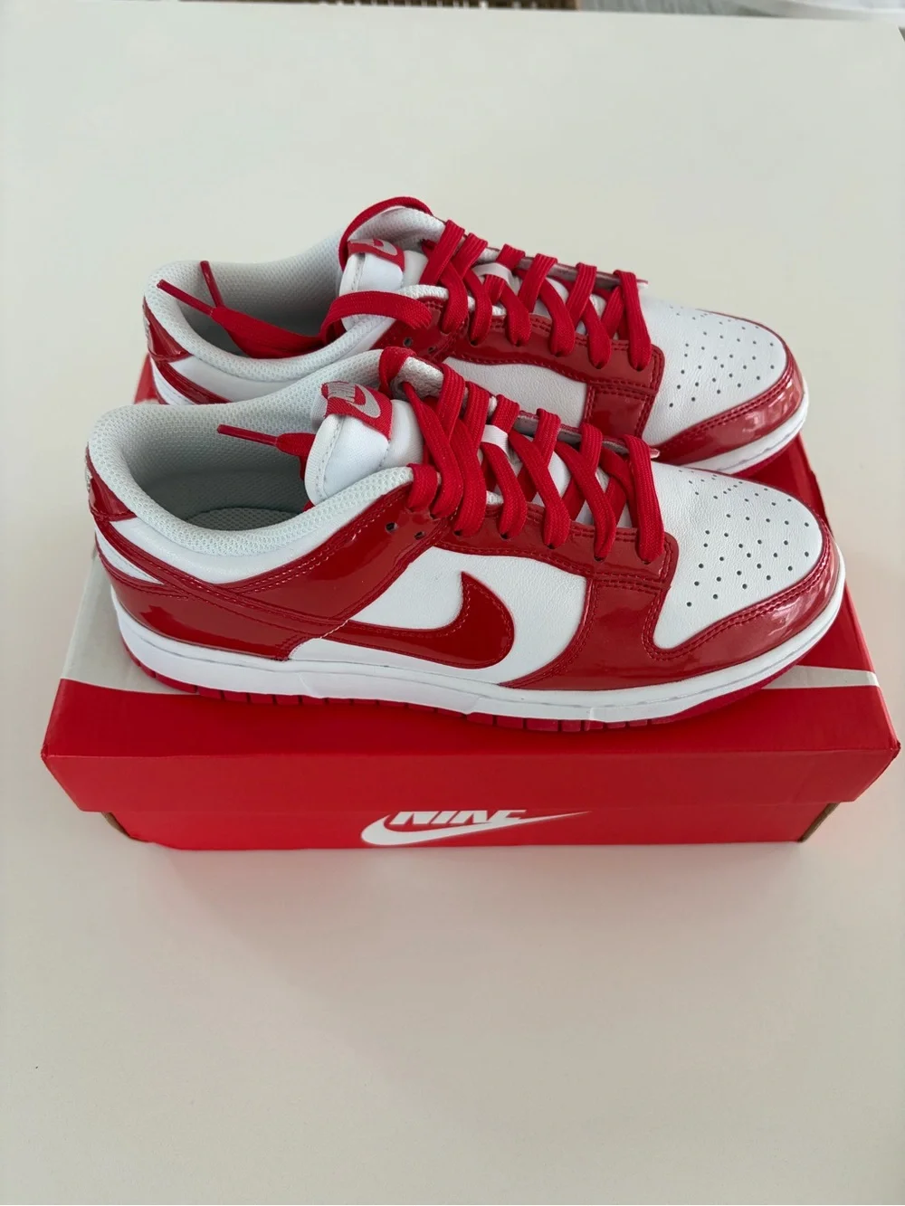 Nike Women’s Custom Low-Top Sneakers in Red/White